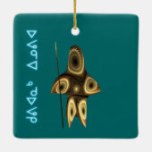 Kuvianak Innovia - Fractal Inuit Hunter Keramisch Ornament (Achterkant)