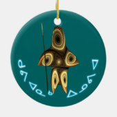 Kuvianak Innovia - Fractal Inuit Hunter Keramisch Ornament (Achterkant)