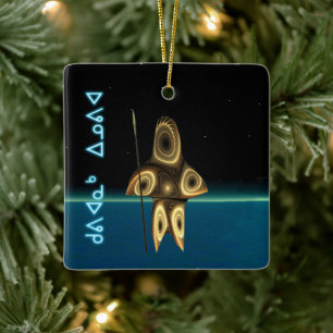 Kuvianak Innovia - Fractal Inuit Hunter Keramisch Ornament