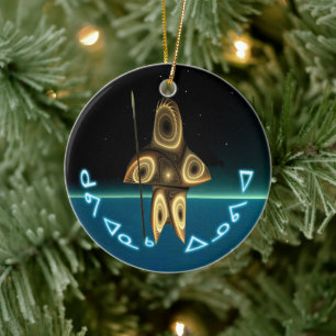 Kuvianak Innovia - Fractal Inuit Hunter Keramisch Ornament