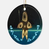 Kuvianak Innovia - Fractal Inuit Hunter Keramisch Ornament (Links)