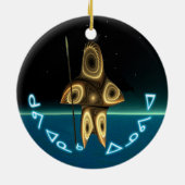 Kuvianak Innovia - Fractal Inuit Hunter Keramisch Ornament (Achterkant)