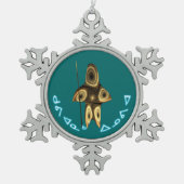Kuvianak Innovia - Fractal Inuit Hunter Tin Sneeuwvlok Ornament (Voorkant)
