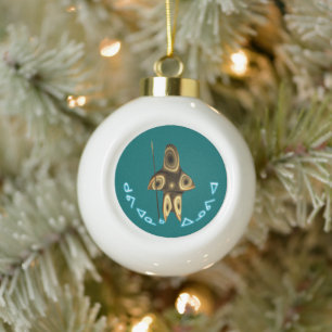 Kuvianak Innovia - Fractale Inuit-jager Keramische Bal Ornament
