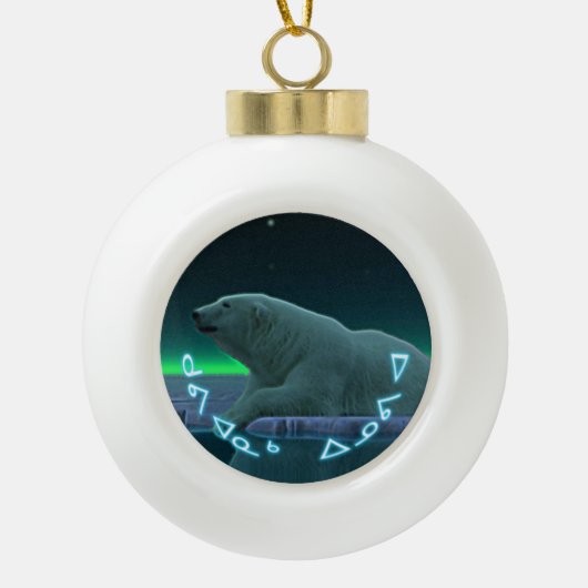 Kuvianak Innovia - Ice Edge Polar Beer Keramische Bal Ornament (Voorkant)
