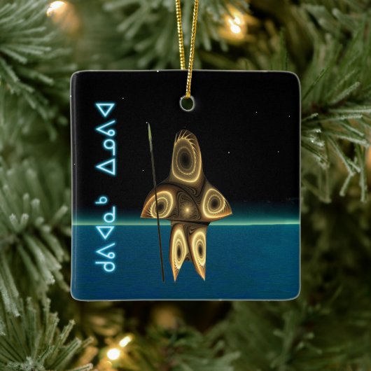 Kuvianak Innovia - Inuit-jager in fractal Keramisch Ornament (Boom)