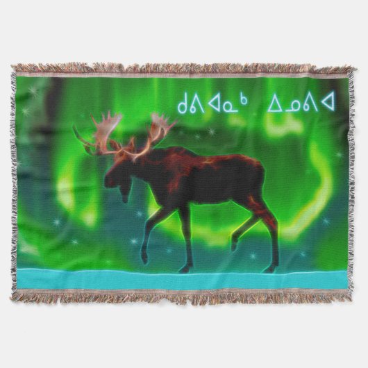 Kuvianak Innovia - Northern Lights Moose Deken (Voorkant)