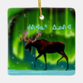 Kuvianak Innovia - Northern Lights Moose Keramisch Ornament (Voorkant)