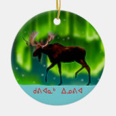 Kuvianak Innovia - Northern Lights Moose Keramisch Ornament (Voorkant)