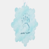 Kuvianak Innovia - Polar Beer Paw Print Ornament Kaart (Rechts)