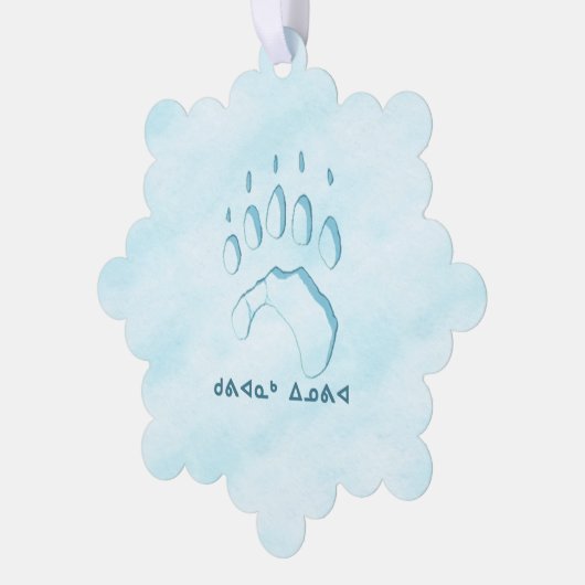 Kuvianak Innovia - Polar Beer Paw Print Ornament Kaart (Links)