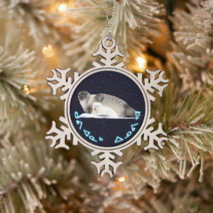 Kuvianak Innovia - Ringed zegel Tin Sneeuwvlok Ornament
