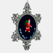 Kuvianak Innovia - Santa Claus Tin Sneeuwvlok Ornament (Links)