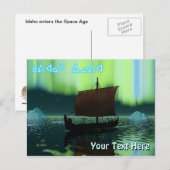 Kuvianak Innovia - Viking Ship and Northern Lights Briefkaart (Voorkant / Achterkant)