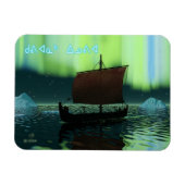 Kuvianak Innovia - Viking Ship and Northern Lights Magneet (Horizontaal)