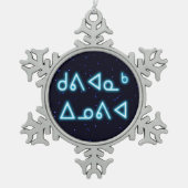 Kuvianak Innovia - Vrolijk kerstfeest Tin Sneeuwvlok Ornament (Voorkant)