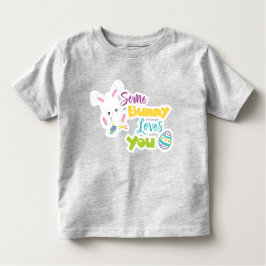 KUW ENKELE BUNNY HOUDT VAN U MET EENVOUDIGERE EIER KINDER SHIRTS