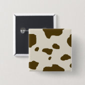 KUW HUID Bruine spots Vierkante Button 5,1 Cm (Voorkant /achterkant)