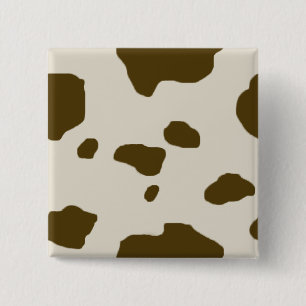 KUW HUID Bruine spots Vierkante Button 5,1 Cm