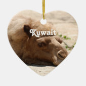 Kuwait Camel Keramisch Ornament (Voorkant)