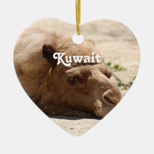 Kuwait Camel Keramisch Ornament (Voorkant)