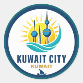 Kuwait City Kuwait Middle East Ronde Sticker
