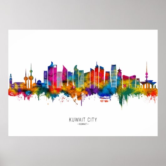 Kuwait City Kuwait Skyline Poster (Voorkant)