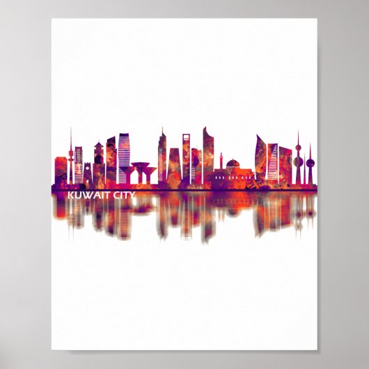 Kuwait City Kuwait Skyline Poster (Voorkant)