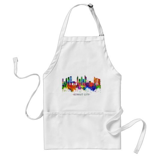 Kuwait City Kuwait Skyline Standaard Schort (Voorkant)