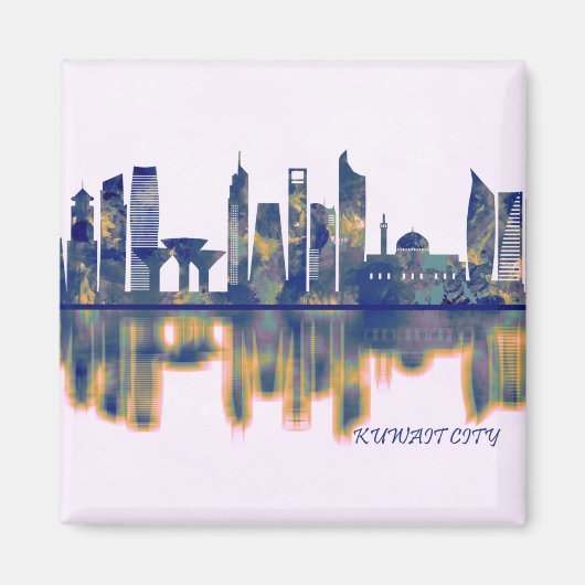 Kuwait City Skyline Magneet (Voorkant)