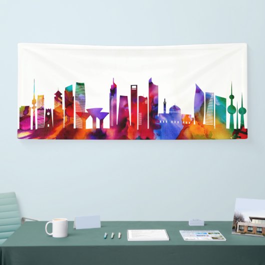 Kuwait City Skyline Spandoek (Beurs)