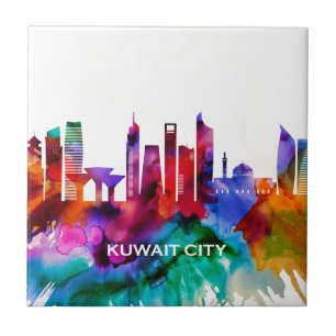 Kuwait City Skyline Tegeltje