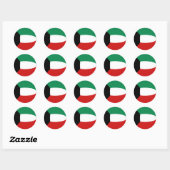 Kuwait Fisheye Vlag Sticker (Vel)