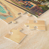 Kuwait Illustratie Reis Kunst Vintage Legpuzzel (Zijkant)