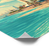 Kuwait Illustration Travel Art Vintage Poster (Hoek)