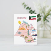 Kuwait kaart bestemmingen Bezienswaardigheden toer (Staand voorkant)