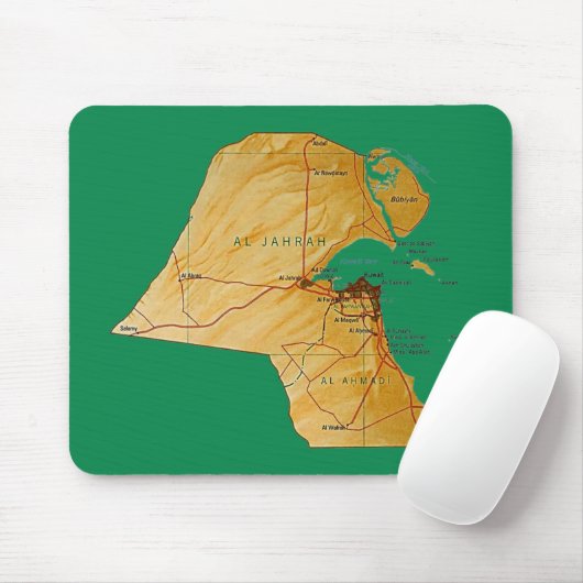 Kuwait Map Mousepad Muismat (Met muis)