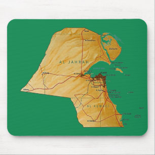 Kuwait Map Mousepad Muismat