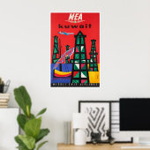 Kuwait Reis Kunstprint Midden-Oosterse Poster (Thuiskantoor)
