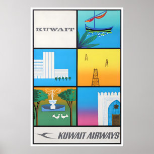 Kuwait Reisposter Print Midden-Oosterse Luchtvaart