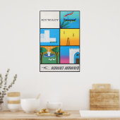 Kuwait Reisposter Print Midden-Oosterse Luchtvaart (Keuken)