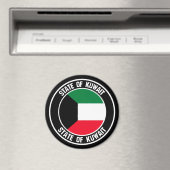 Kuwait Round Emblem Magneet (Insitu (Vaatwasser))