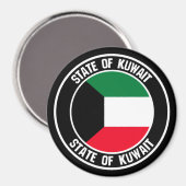 Kuwait Round Emblem Magneet (Voorkant / Achterkant)