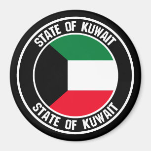 Kuwait Round Emblem Magneet