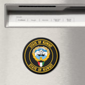 Kuwait Round Emblem Magneet (Insitu (Vaatwasser))