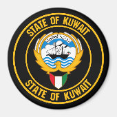 Kuwait Round Emblem Magneet (Voorkant)