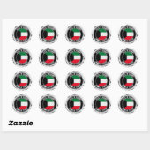 Kuwait Round Emblem Ronde Sticker (Vel)