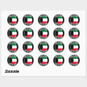 Kuwait Round Emblem Ronde Sticker (Vel)