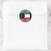 Kuwait Round Emblem Ronde Sticker (Tas)