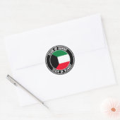 Kuwait Round Emblem Ronde Sticker (Envelop)